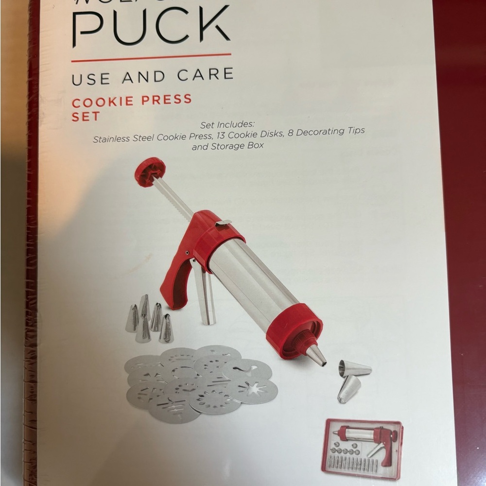 Wolfgang Puck Cookie Press 21 Piece Set New with Gift Box